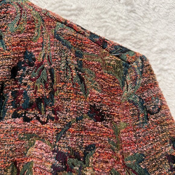 Vintage Coldwater Creek Tapestry Jacket Women Medium Purple Floral Sophisticated - Picture 4 of 11